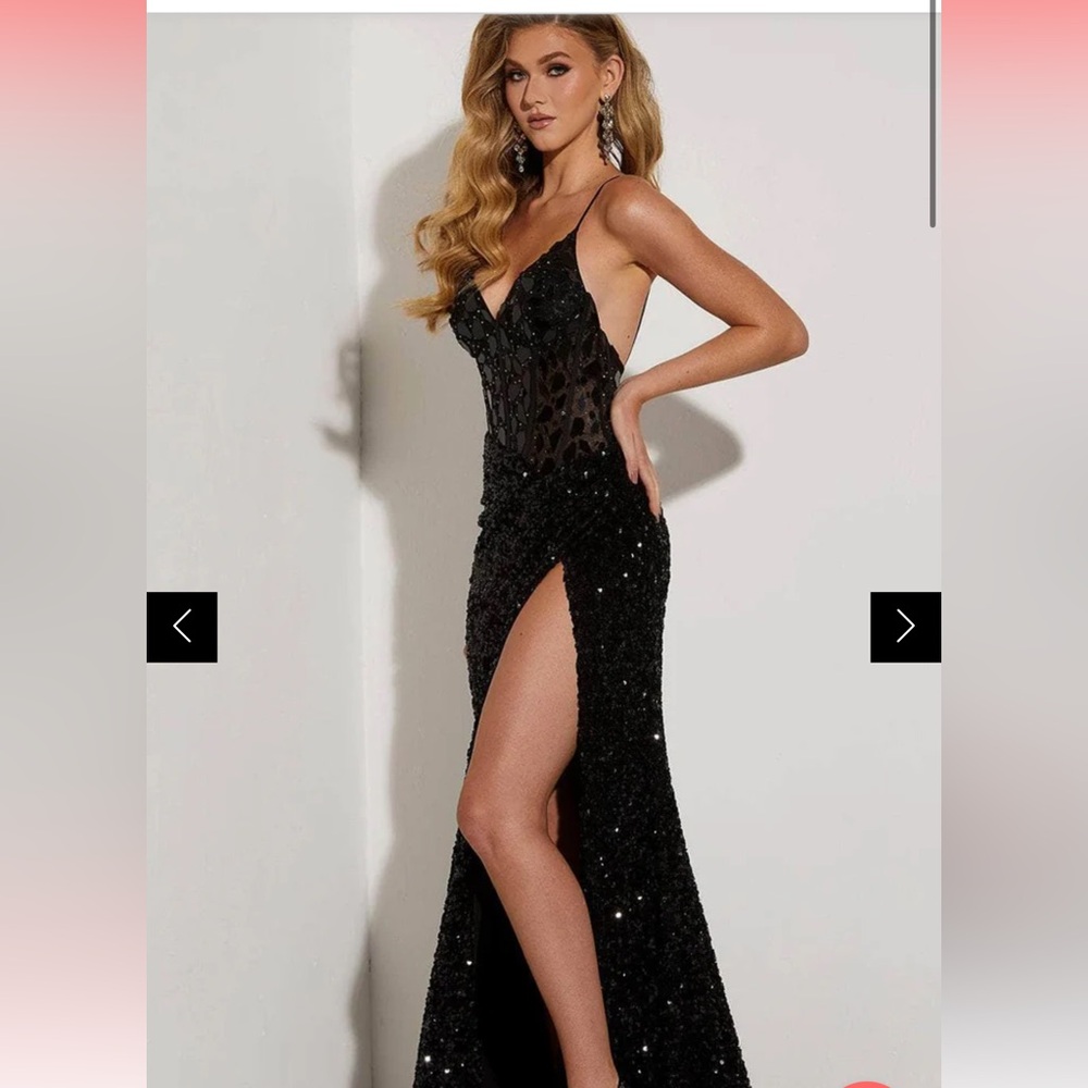 Jasz black corset beautiful prom dress long coture